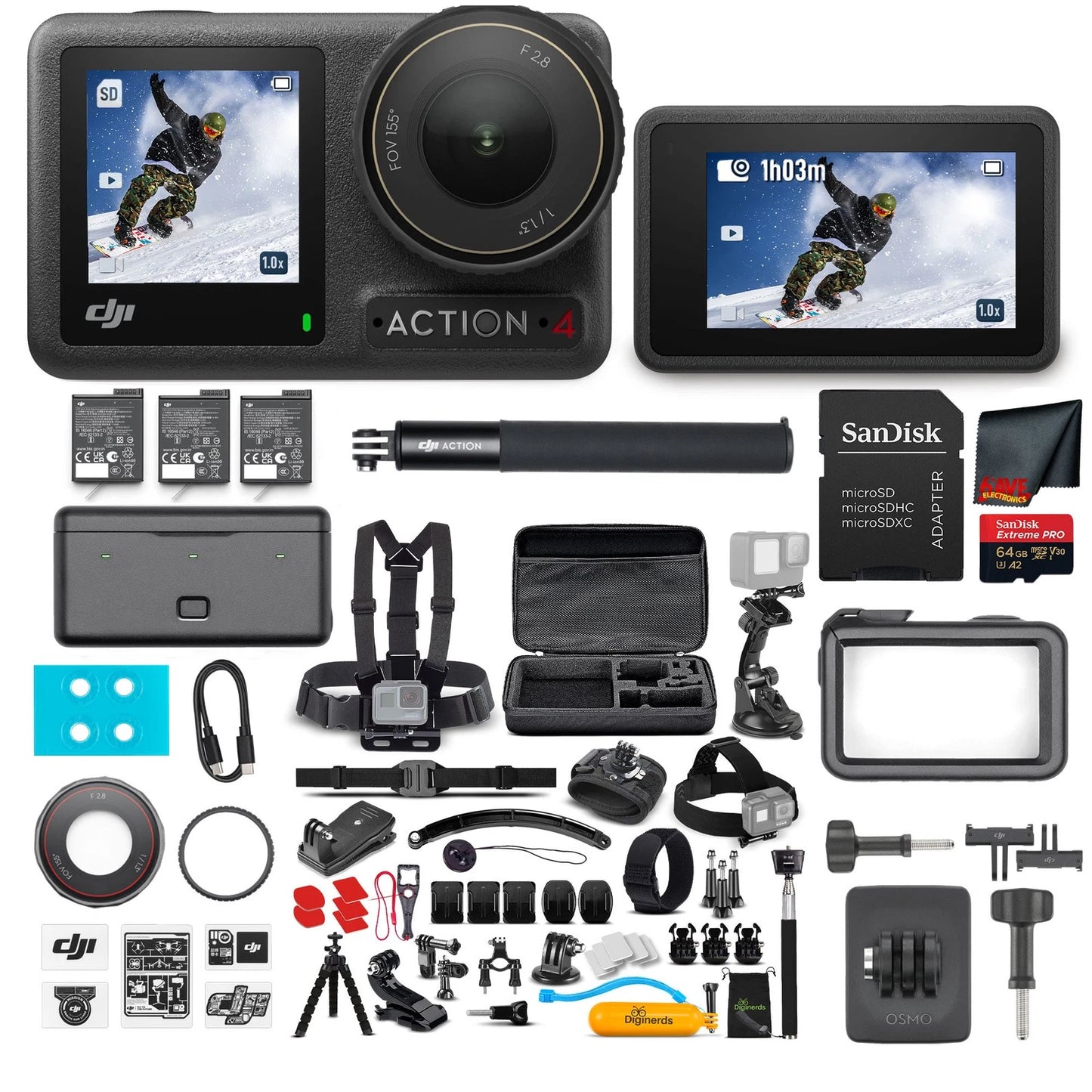 DJI OSMO ACTION 4 ACTION CAM ADVENTURE COMBO